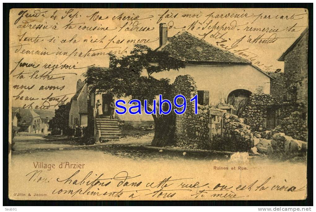 Village D´Arzier -  Ruines Et Rue  - Réf : 19210 - Arzier-Le Muids