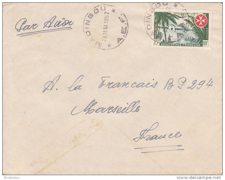 Congo,Madingou,1957,Colon Ies,AEF,ordre  Souverain De Malte Et Lutte Contre La Lépre,n°237 Sur Lettre - Lettres & Documents