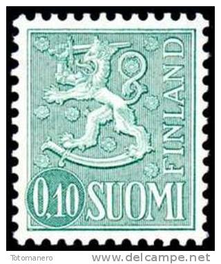 FINLAND, M-63 Lions Definitives 0,10 Type I TeP** - Unused Stamps