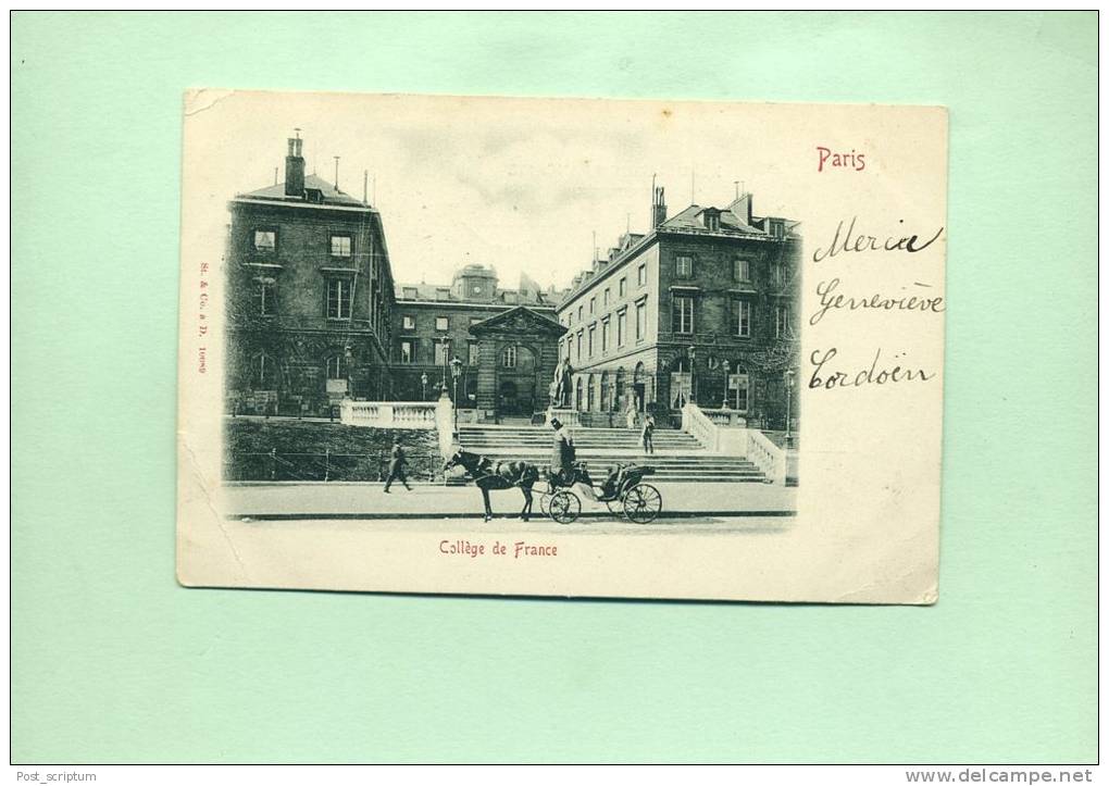 Paris - Collège De France - Enseignement, Ecoles Et Universités