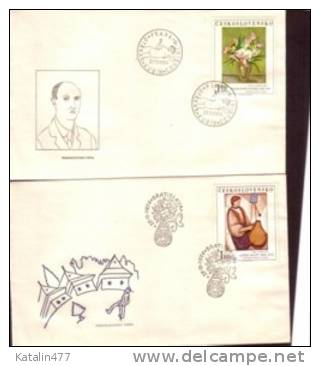 Czechoslovakia,. 1974.paintings, Modern Art,  Set  On FDC - FDC