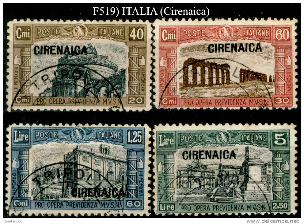 Italia-F00519- Cirenaica - 1927 - Sassone: N. 38-41 (o) - Qualità A Vostro Giudizio. - Cirenaica