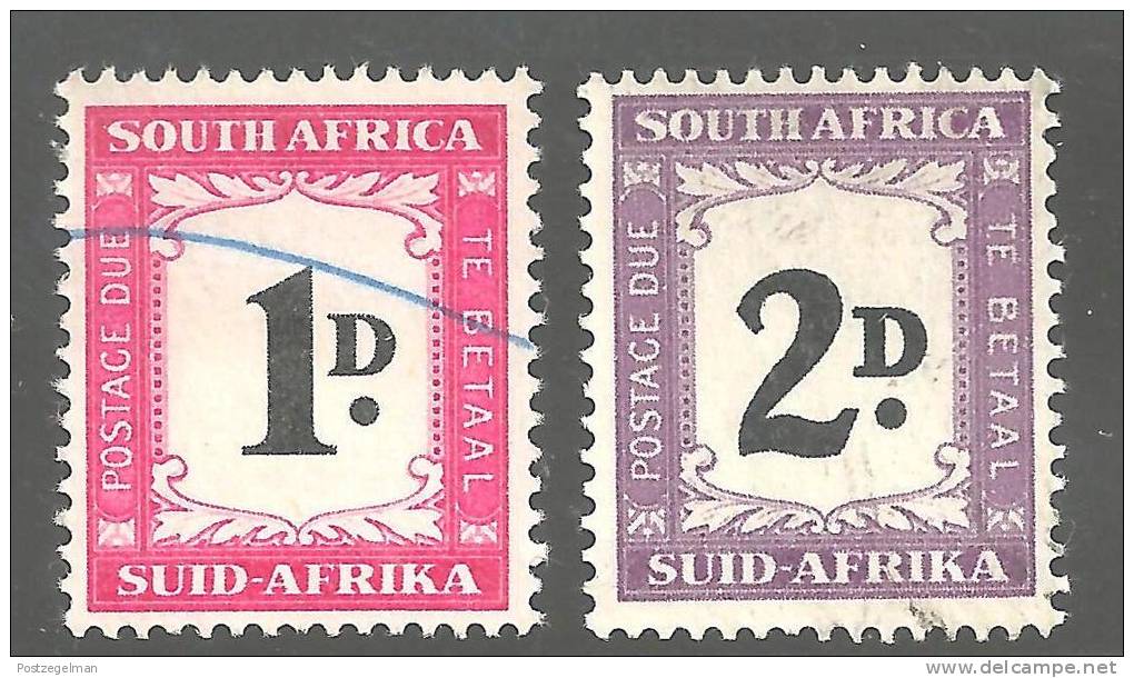 SOUTH AFRICA UNION 1950 Used Stamps Postage  Due Hyphenated 38-39 2 Values Only (not Complete) - Used Stamps