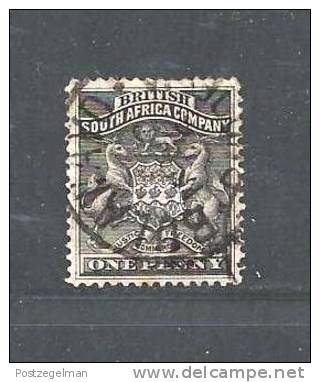 BRITISH SOUTH AFRICA COMPANY 1892 Used Stamps Coat Of Arms 1 D Black 1 - Non Classificati