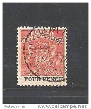 BRITISH SOUTH AFRICA COMPANY 1892 Used Stamp(s) Coat Of Arms 4d Chestnut Black 22 - Unclassified