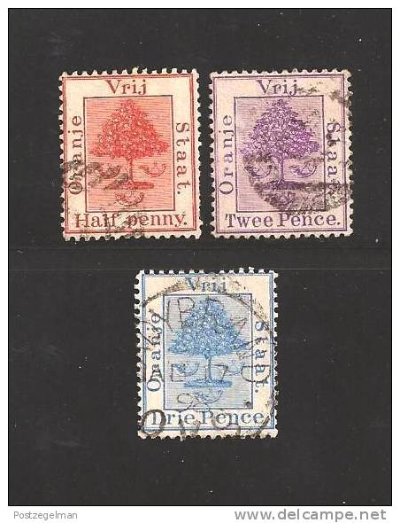 SOUTH AFRICA OVS 1883 Used Stamp(s) Definitives 1/2d+2d+3d 26=28 - Oranje-Freistaat (1868-1909)