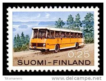 FINLAND/Finnland, M-63 Definitive Landscapes Mk 0,25 Postal Bus** - Unused Stamps