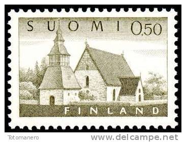 FINLAND/Finnland, M-63 Definitive Landscapes Mk 0,50 Lammi Church TeP** - Nuevos