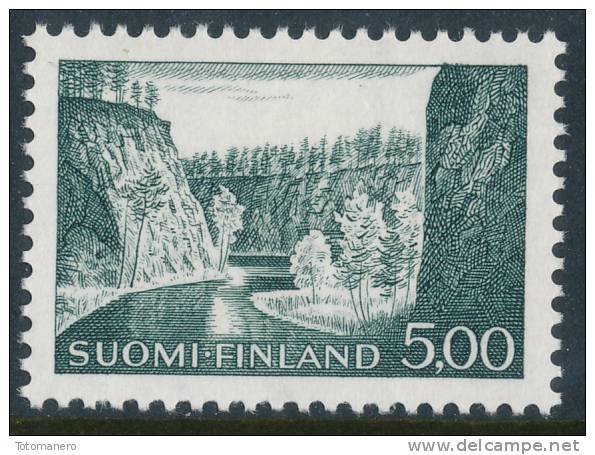 FINLAND/Finnland, M-63 Definitive Landscapes Mk 5,00 Kuusamo HaP** Light Green - Unused Stamps