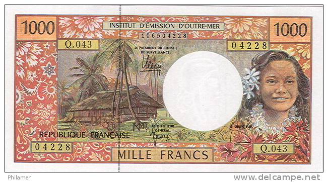 Q 043 Caledonie Caledonia Billet Coin Note Monnaie IEOM 1000 F Signatures 2011 Neuf UNC - Nouméa (New Caledonia 1873-1985)