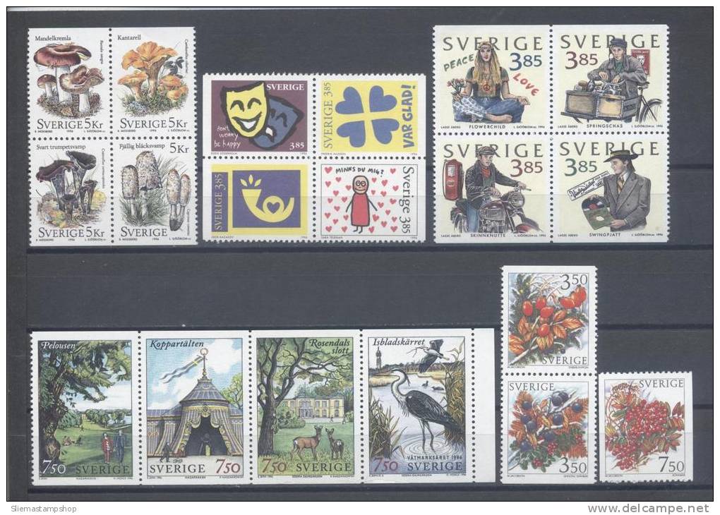 SWEDEN - 1996 COMPLETE YEAR SET - V4957 - Nuevos