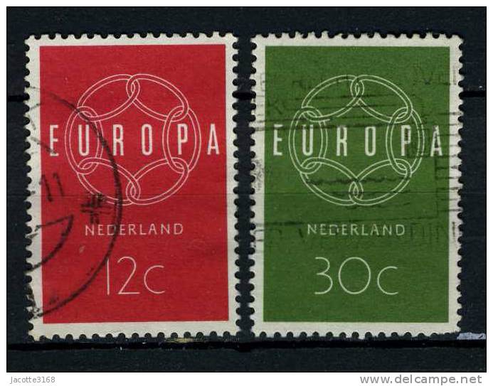 Pays Bas 1959  / YT /  708-709   EUROPA - Usati