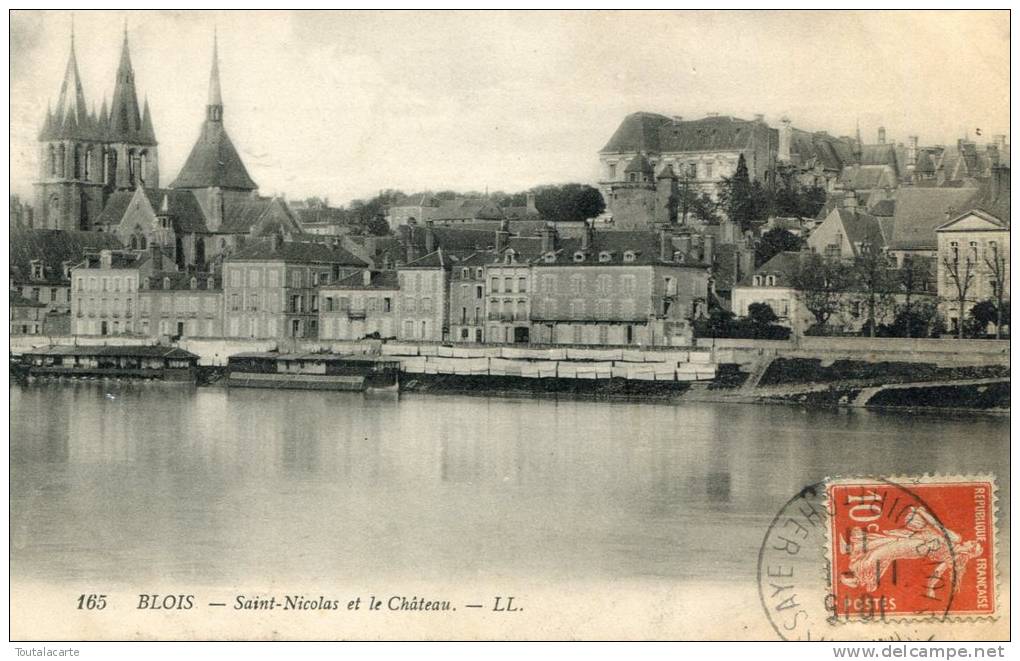 CPA 41 BLOIS SAINT NICOLAS ET LE CHATEAU 1911 - Blois