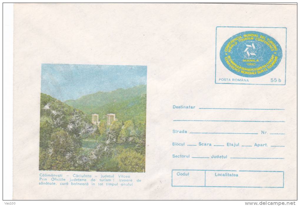World Tourism Conference Manila 1980 Cover Stationery Entier Postal Unused  Romania. - Other & Unclassified