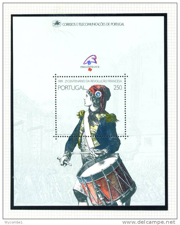 PORTUGAL  -  1989  French Revolution  Miniature Sheet  UM - Neufs