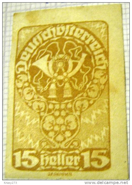 Austria 1919 Posthorn 15h - Unused - Gebruikt
