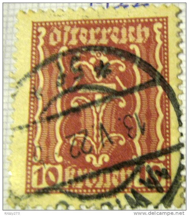 Austria 1922 Pincer And Hammer 10k - Used - Gebruikt