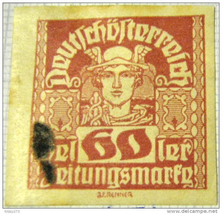 Austria 1920 Newspaper Stamps 60h - Unused - Oblitérés
