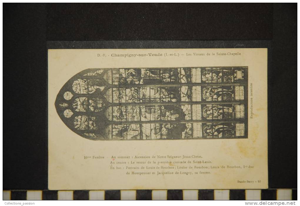 CHAMPIGNY SUR VEUDE LES VITRAUX DE LA SAINTE CHAPELLE 10 EME FENETRE - Champigny-sur-Veude