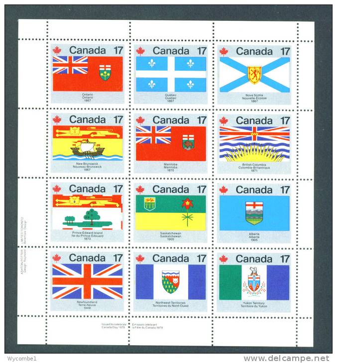 CANADA  -  1979  Flags  Miniature Sheet  MM - Ungebraucht