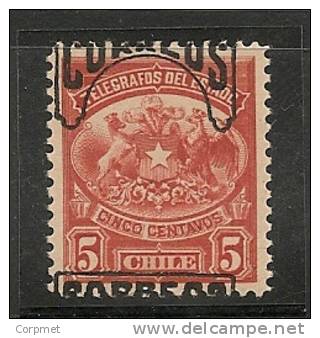 CHILE - 1904 SEVERELY MISPLACED CORREO (divided OVPTS  - Yvert # 50 - MINT (part Original Gum) - Fehldrucke