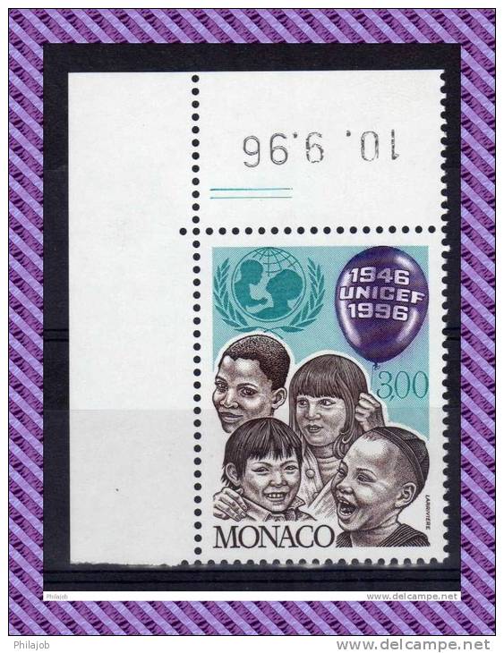 1996 : MONACO N° YT 2065 Neuf ** COIN DATE " 50 ANS DE L´UNICEF " + Prix Dégressif. - Other & Unclassified
