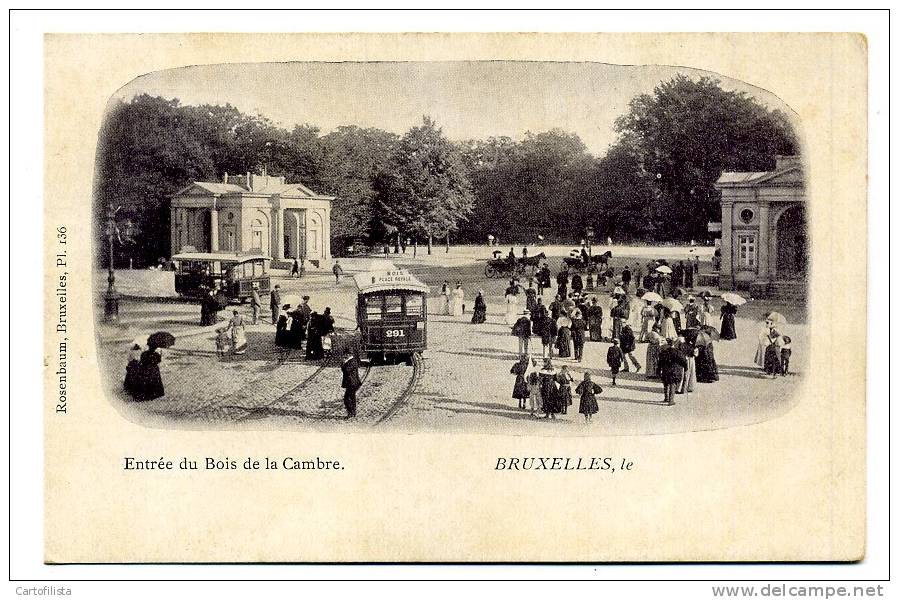 Belgium - BRUXELLES - Entrée Du Bois De La Cambre - Tramcar - Prachtstraßen, Boulevards