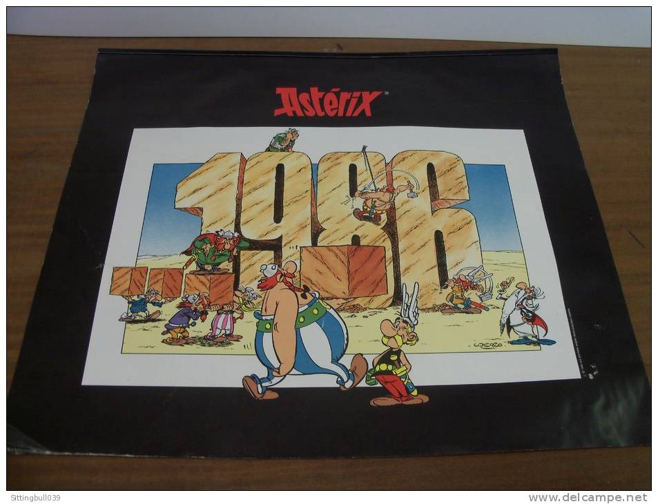 ASTERIX. RARE Calendrier Mural PUB GEFCOTOUR 1986. Le Voyage De Qualité !. 1985 Les Ed. Albert René / GOSCINNY-UDERZO. - Agendas & Calendriers