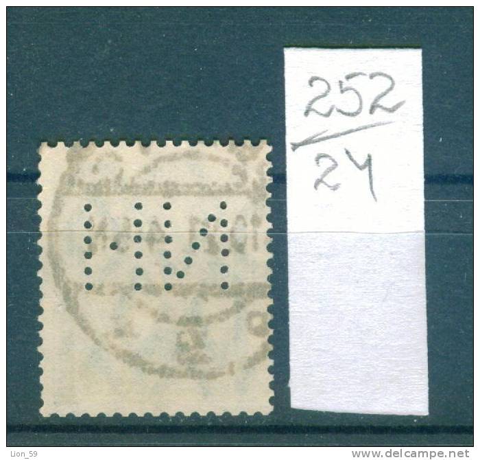 24K252 // - NH - Perfin Perfores Perforiert Gezähnt  Perforati Perforadas Germany Deutschland Allemagne Germania - Perforés