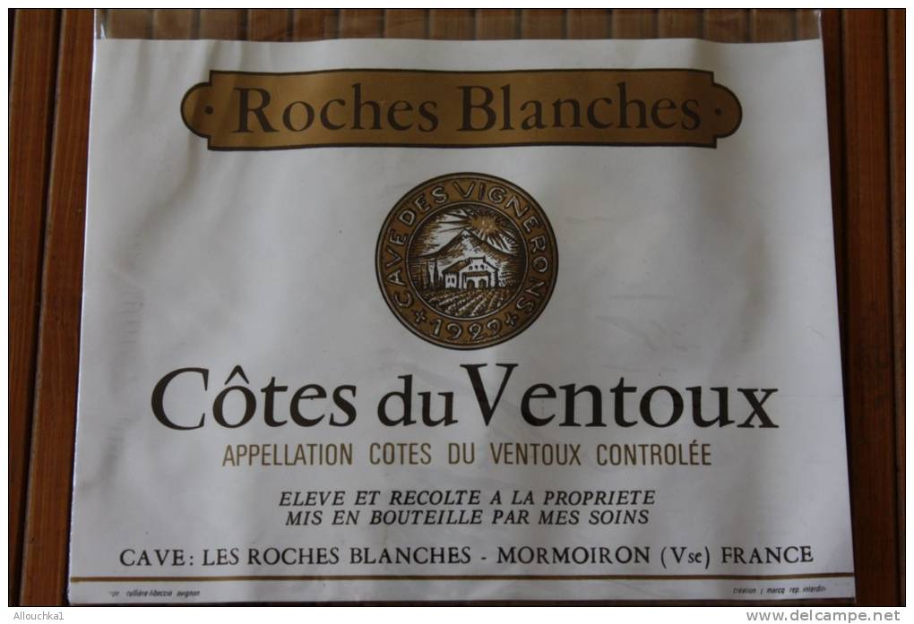 COTES DU VENTOUX ACVC  MOIRMOIRON VAUCLUSE 84 > ETIQUETTE DE VIN - Côtes Du Ventoux