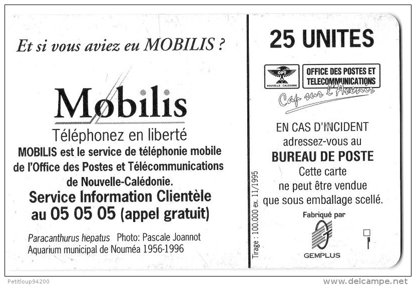 TELECARTE  NOUVELLE-CALEDONIE  25 Unités  Le Poisson  The Fish - New Caledonia