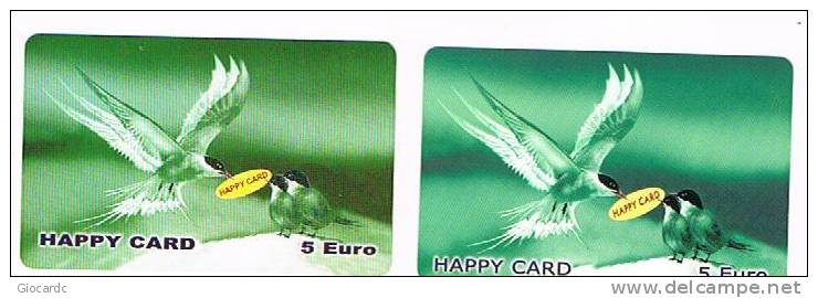 AUSTRIA - HAPPY CARD  (REMOTE) -  BIRDS: LOT OF 2 DIFFERENT      -     USED °  -  RIF. 5276 - Pájaros Cantores (Passeri)