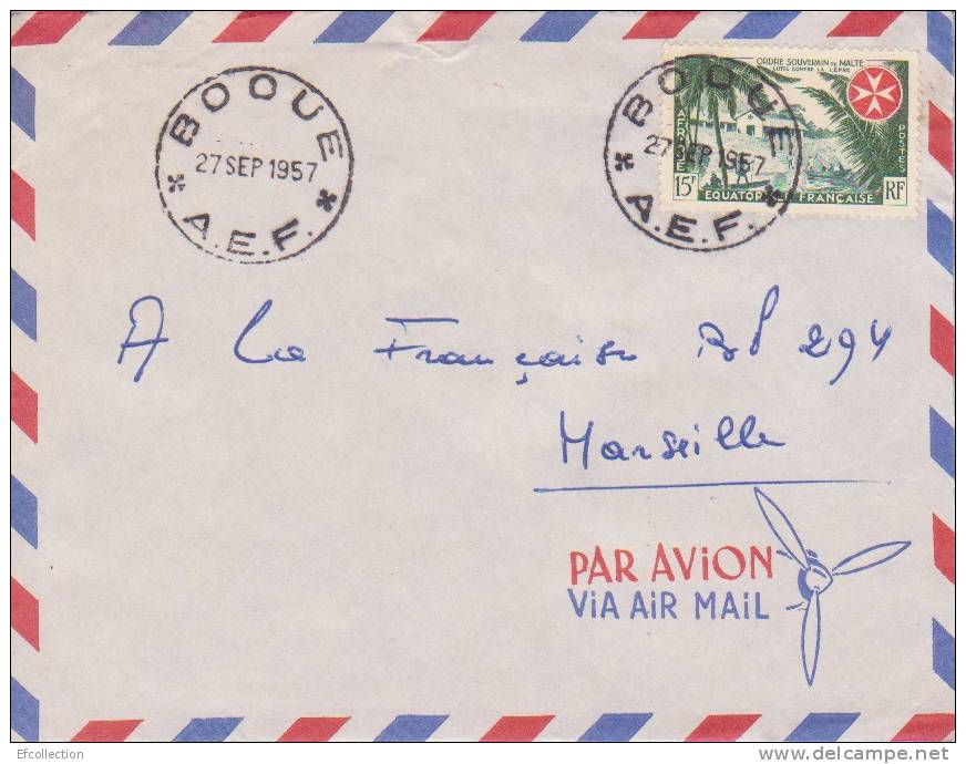 MARCOPHILIE - BOOUE ( Petit Bureau ) GABON - 1957 - COLONIES - A.E.F - N°237 - AVION - LETTRE - Autres & Non Classés