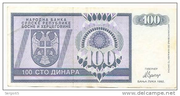 REPUBLIKA SRPSKA - 1000 DIN - 1992. - Bosnia And Herzegovina