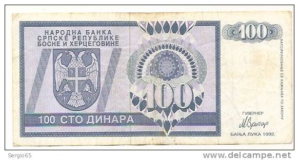 REPUBLIKA SRPSKA - 1000 DIN - 1992. - Bosnië En Herzegovina