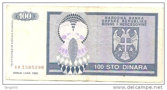 REPUBLIKA SRPSKA - 1000 DIN - 1992. - Bosnie-Herzegovine