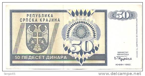 REPUBLIKA SRPSKA - 50 DIN - 1992. - Bosnie-Herzegovine