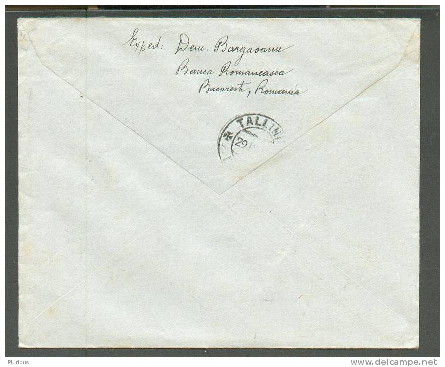 ROMANIA , 1929 REGISTERED COVER RO ESTONIA 2 - Covers & Documents