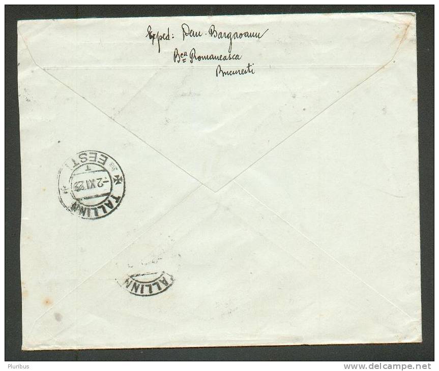 ROMANIA , 1929 REGISTERED COVER TO ESTONIA 6 - Covers & Documents