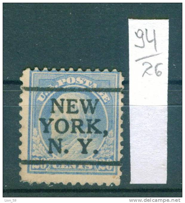 26K94 // NEW YORK N.Y. - Counties New York - Precancel, Preo, Vorausentwertung,United States Etats-Unis USA - Precancels