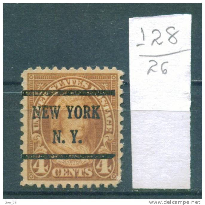 26K128 // NEW YORK N.Y. - Counties New York - Precancel, Preo, Vorausentwertung,United States Etats-Unis USA - Precancels