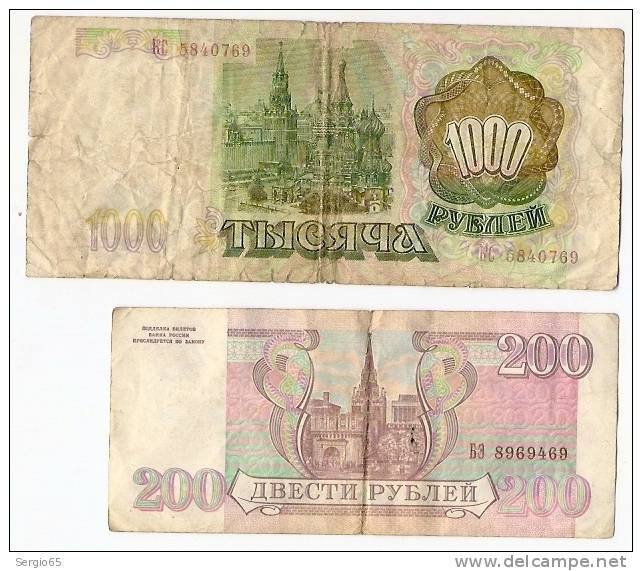 RUBLES - LOT- 1993. - Rusia