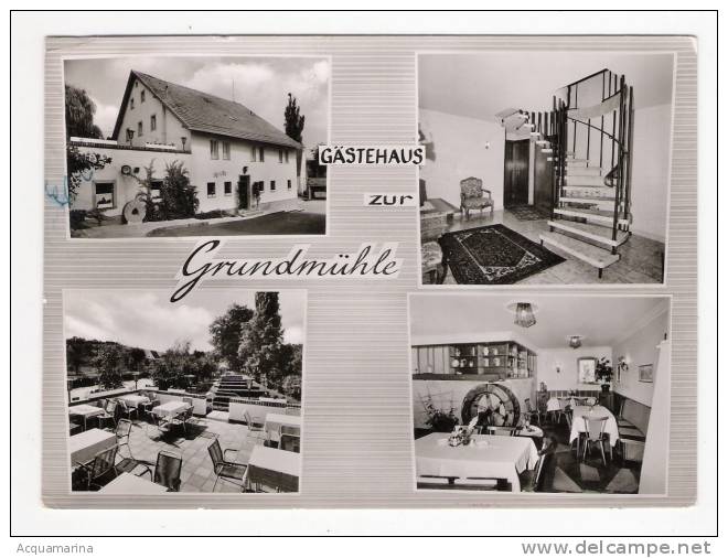 GASTEHAUS ZUR GRUNDMUHLE - Cartolina FG BN V - Wuerzburg