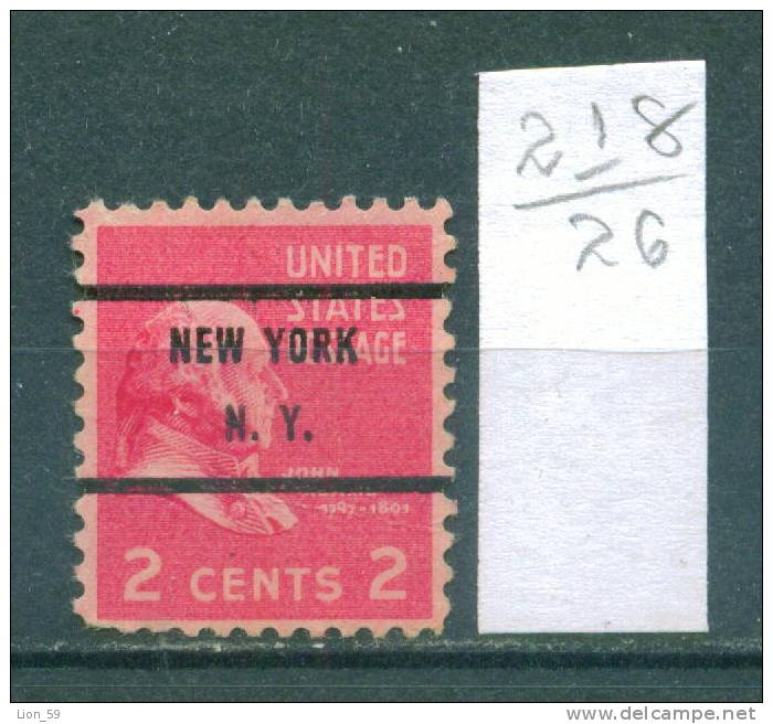 26K218 // NEW YORK N.Y. - Counties New York - Precancel, Preo, Vorausentwertung,United States Etats-Unis USA - Voorafgestempeld