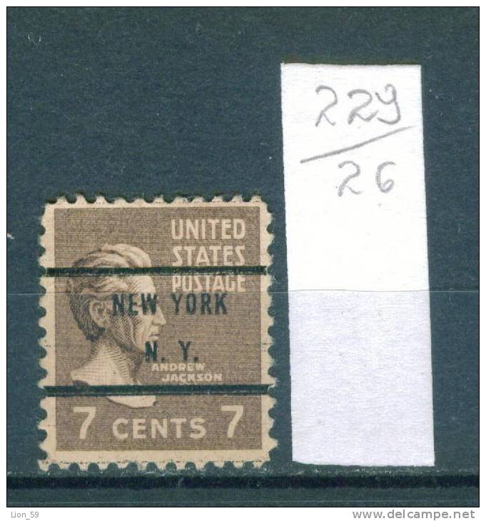 26K229 // NEW YORK N.Y. - Counties New York - Precancel, Preo, Vorausentwertung,United States Etats-Unis USA - Préoblitérés