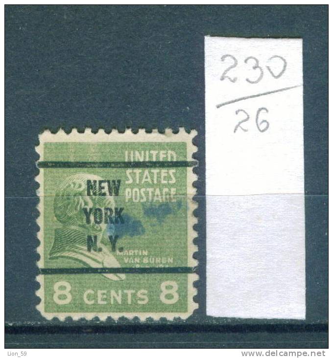 26K230 // NEW YORK N.Y. - Counties New York - Precancel, Preo, Vorausentwertung,United States Etats-Unis USA - Préoblitérés