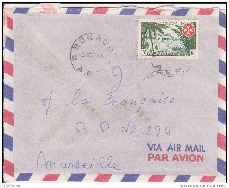 BONGOR - TCHAD - Afrique,colonies Francaises,avion,lettre,m Arcophilie - Storia Postale