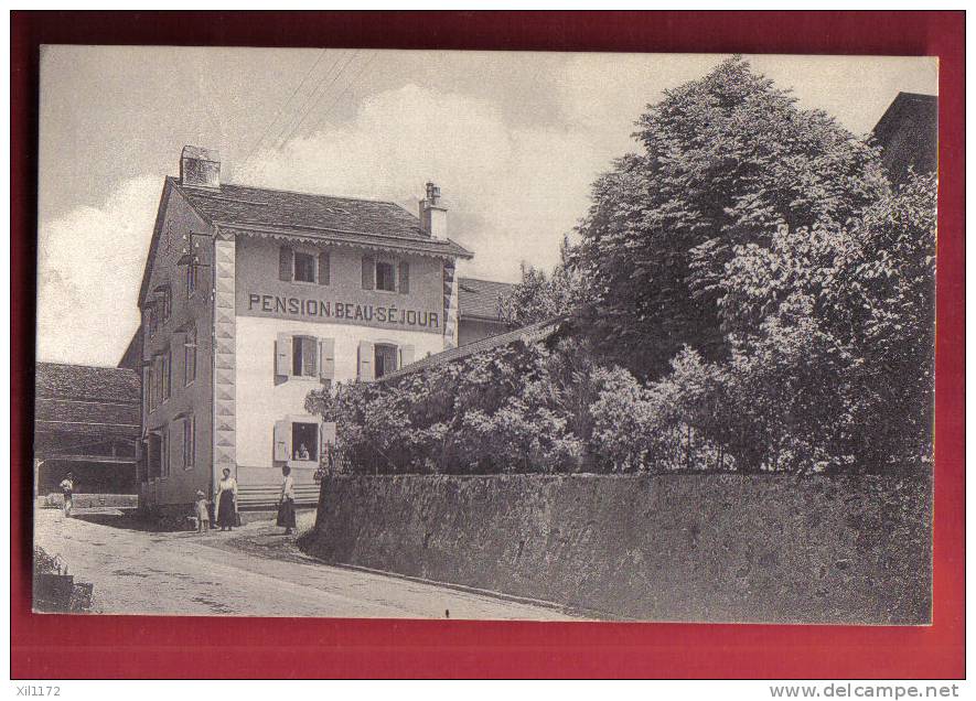 B753 Burtigny Sur Rolle,Pension Beau-Séjour.Cachet 1923,ANIME. Lüscher - Burtigny