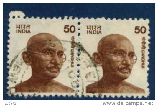 Inde - 751 En Paire Oblitéré - Série Courante Gandhi - Used Stamps