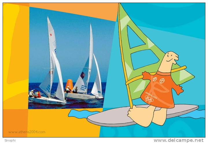 13A -101      @  Sailing   2004   Athens Olympic Games  ( Postal Stationery, -Articles Postaux -Postsache F - Summer 2004: Athens